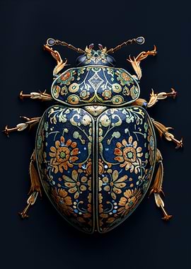Ornate Beetle Illustration