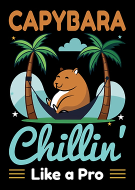 Capybara Chillin' Like a Pro