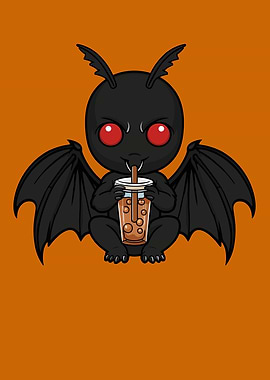 Cute Demon Drinking Boba