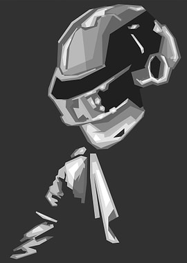 Cyberpunk Helmet Portrait