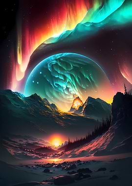 Aurora Borealis Planet