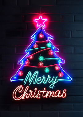 Neon Christmas Tree