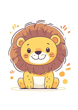 Cute Cartoon Lion