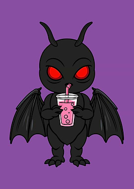 Demon Drinking Pink Drink