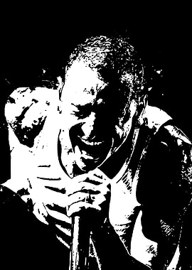 Black and White Portrait of a Rocker