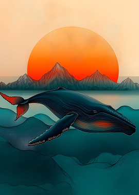 Whale Sunset