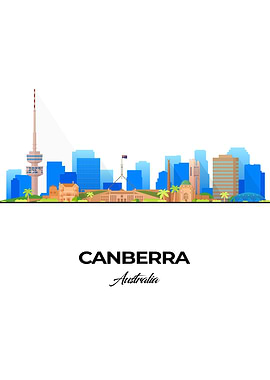 Canberra Skyline Illustration