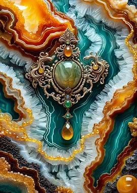 Ornate Gemstone Pendant