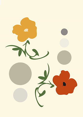 Botanical Duo in Earthy Tones