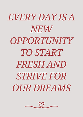Dream Big, Start Fresh