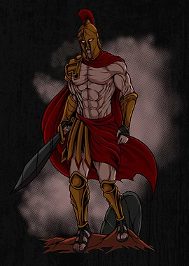 Ares Greek God Illustration