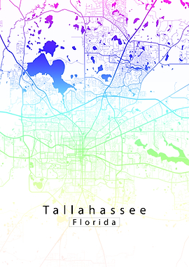 Tallahassee Florida City Map