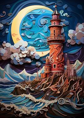 Papercut Lighthouse