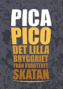 Pica Pico Beer Glass Poster