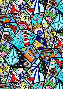 Colorful Doodle Pattern