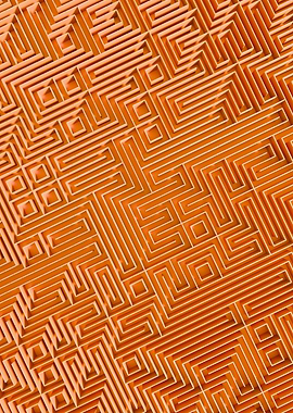 Orange Maze Pattern
