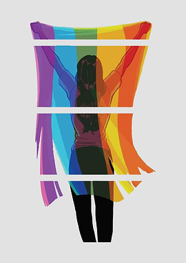 Rainbow Pride Silhouette