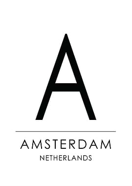 Amsterdam Typography Print