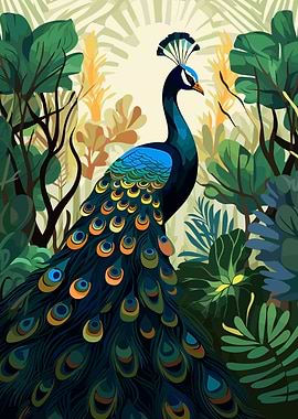Peacock in Jungle
