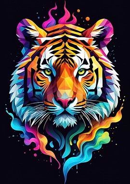 Tiger in Geometric Style