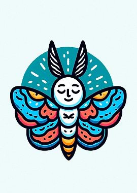 Peaceful Butterfly Illustration