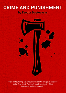 Crime and Punishment Minimalist Book Cover