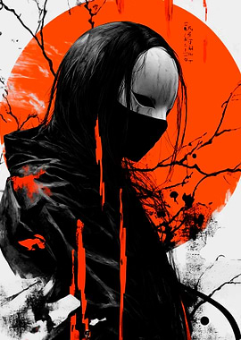 Masked Figure in Red