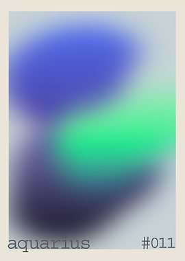 Aquarius Zodiac Gradient Art