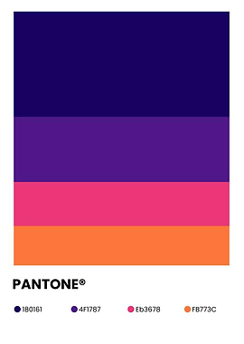 Retro 80s Pantone Color Palette