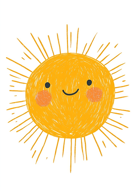 Smiling Sun Illustration