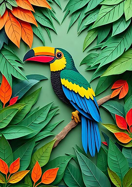 Tropical bird art