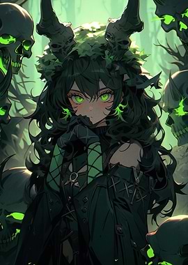 Green-Eyed Demon Girl