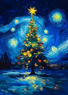 Starry Night Christmas Tree