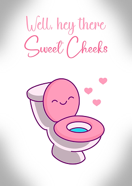 Funny Toilet cute illustration