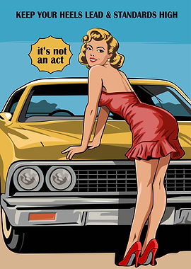 Pinup Girl &amp; Classic Car