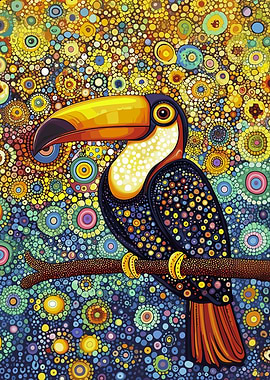 Toucan in a Bright Jungle