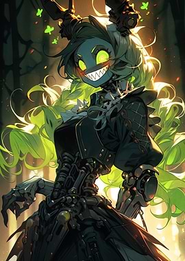 Cyberpunk Demon Girl