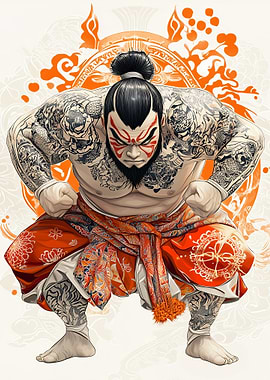 Tattooed Sumo Wrestler