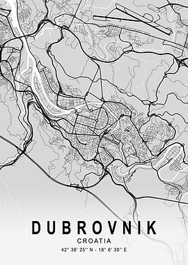 Dubrovnik Light City Map