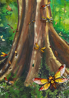 Dragonflies and Tree