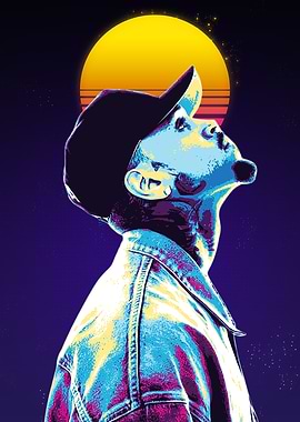 Chris Brown Retro Art