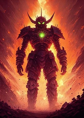 Fiery Armored Demon