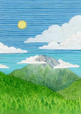 Fantasy Mountain Landscape