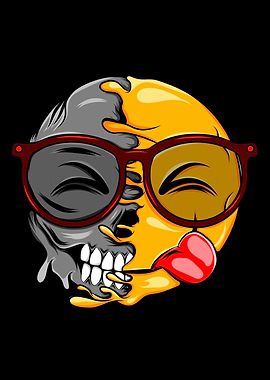 Skull & Smiley Face