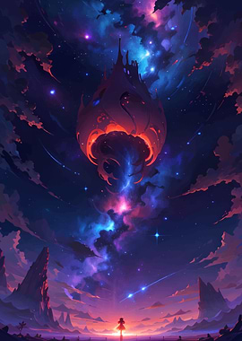 Floating Castle in the Stars