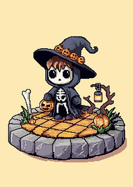 Halloween Skeleton Witch