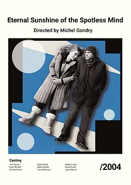 Eternal Sunshine of The Spotless Mind Mid Century Collage Movie Poster