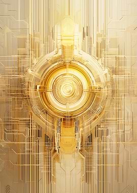 Golden Abstract Tech Design