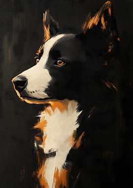 Border Collie Dog Portrait