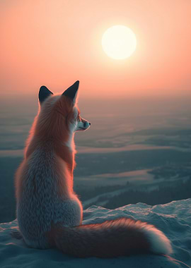 Fox at Sunset